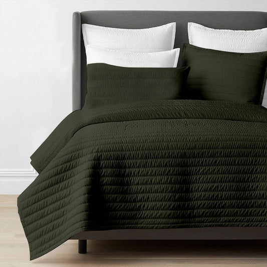 Channel stitch - Pure Linen Quilt Sets-0