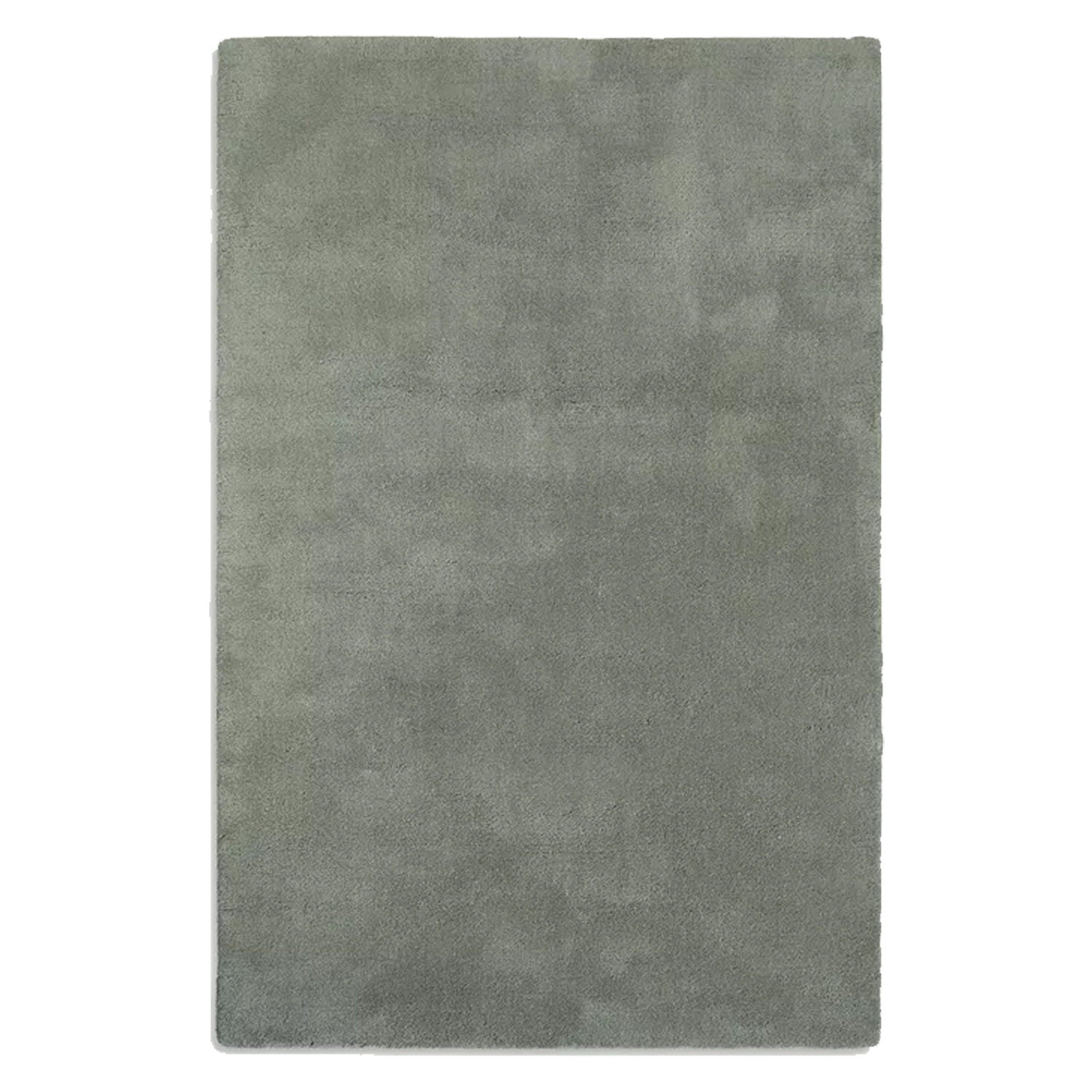 Grey Green | Solid Color - Handcrafted Rug/Carpet | Pure New Zealand Wool | Hand Tufted | High Pile | High Density | Yarn Dyed-0