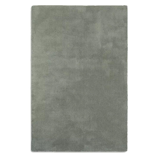Grey Green | Solid Color - Handcrafted Rug/Carpet | Pure New Zealand Wool | Hand Tufted | High Pile | High Density | Yarn Dyed-0